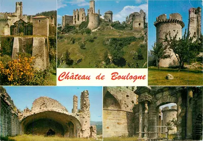 Castelo de Bouologne — ruínas medievais — Edições L. Llard, n° A. 69968