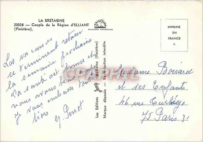 Casais da Região de Elliant — A Bretanha — Éditions Audierne — Verso