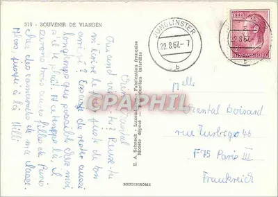 Vianden — Lembrete de Vianden — Editor IRIS — Verso