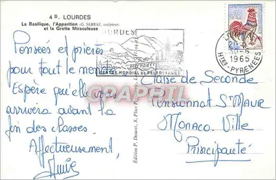 Lourdes — The Miraculous Grotto and the Basilica — Lourdes Edition — Back