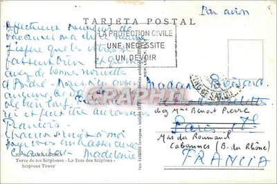 Torre de los Scipiones — Wieża Scyponów — wydawca S. Larragona — Rewers