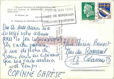 Kapelle van Sint-Pieter in VILLEFRANCHE-sur-MER — Eerbetoon aan de dames van Villefranche — Uitgave F. Meyer — Achterkant