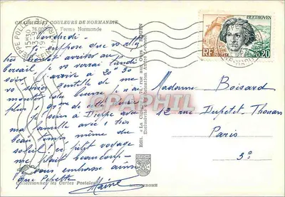 Krowy na łące — wydanie IRIS — wydawca Châmeret & Couleurs de Normandie — Rewers