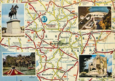 Carta postal Michelin — A Vendée Interior — Editor Artaud, n° 989