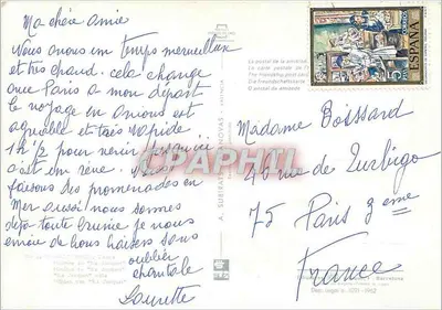 Molins de Mallorca — widok malowniczy z młynami wiatrowymi i wieżą — wydawca nie widoczny — Rewers