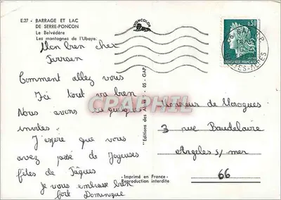 Diglio e lago di Serre-Ponçon — Il Belvédère de l'Ubaye — Éditions des Alpes — Verso