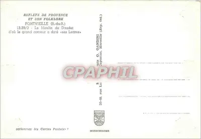 Fontvieille — O Molino de Drudet — Edição G. Gandint, Marselha — Verso