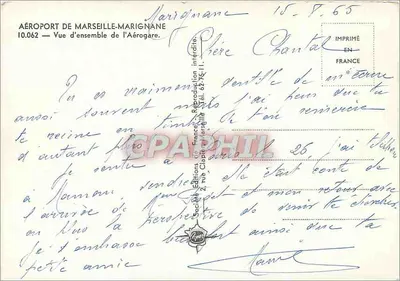Aeroporto de Marselha-Marignane — Vista geral da terminal aéreo — Edições de França — Verso