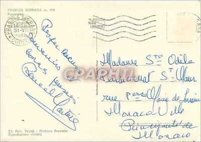 Frabosa Soprana — panorama — Ed. Priv. Tealdi - Frabosa Soprana — Rewers