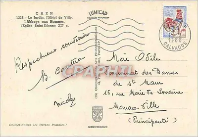 Caen — Abpia aux Hommes i Katedra św. Etienne XII wiek — Lumicap — Rewers