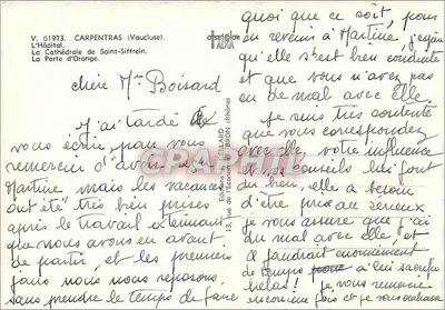 Carpentras — widok katedry, zamku i lokalnego dania — Éditions Guillard, nr 61973 — Rewers