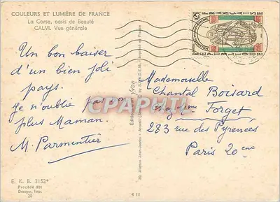 Calvi — Widok ogólny — Wydawnictwo Jean-Jaurès, Aix-en-Provence — Rewers