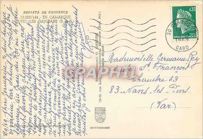 La Camargue — Souvenir de — wydawca IRIS, n° 13.200/144 — Rewers