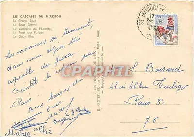 De Hérissonwatervallen — Éditions de l'Est, reeks van de watervallen van het Jura — Achterkant