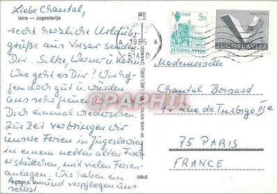 Istra — Carte postale panoramique avec carte de la région — Verso