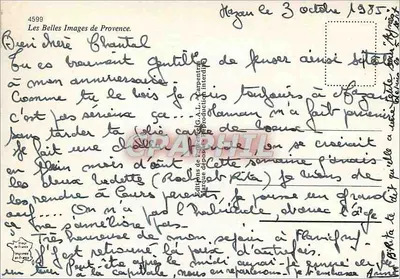 Na Provência — paisagens e tradições — Edições G.A.L. Carpentras, n° 4599 — Verso