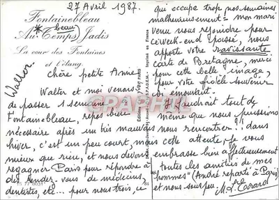 Fontainebleau (Seine-et-Marne) — kasteel en vijver — Uitgave Arcueil — Achterkant