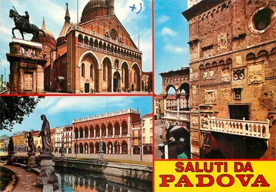 Padova — igreja de São Nicolau, igreja de São Antônio, palácio dos Dóis, ponte e estátua — Kina Italia