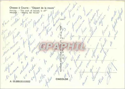 Caça à cavalo — Saída da matilha — CIMCOLOR — Verso