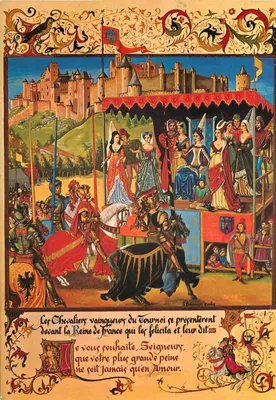 Os Cavaleiros vencedores do Torneio — diante da Rainha da França — Georges Delcausse, n°16