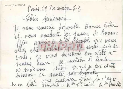 Zamek Chillon — piękny widok z łabędziami — wydawca SSP-178 — Rewers