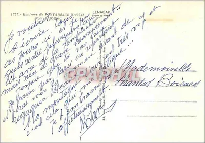 Castello di Pontarlier — Vicinanze di Pontarlier (Doubs) — Editore Elnacap — Verso