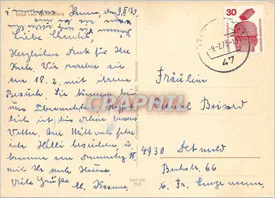 Widok Harzu z Hombressen — wydawca Cramers, nr 4930 — Rewers