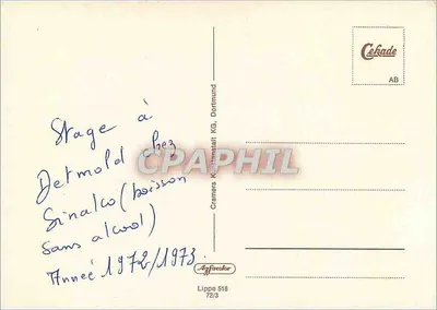 Lippe-Detmold, uma wunderschöne Stadt — Cekade AB, Lippe 518 — Verso