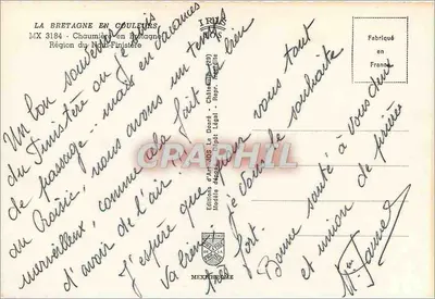 Chaumière w Bretanii — region Finistère — Éditions d'Art Jos — Rewers