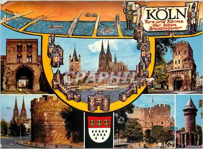 Cólnia — Portas e torres da antiga muralha — Kölner Ansichtskarten Verlag Hans Ziethe