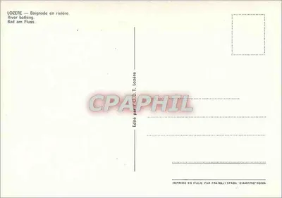 Lozère — Kąpiel w rzeczce — Wydawnictwo T. D. T. Lozère — Rewers