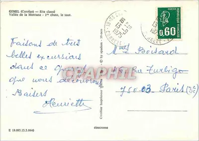 Gimel (Corrèze) — Dolina Montane — pierwszy spadek, skok — Cimy — Rewers