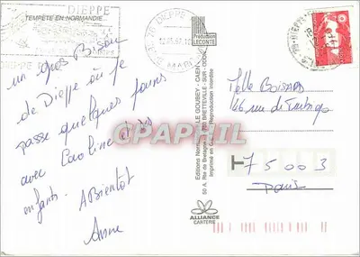 Tempestade na Normandia — Editor: Edições Re de Bretagne, n° 75003 — Verso