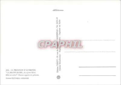 La Provence d'autrefois — La jeune Mère — Édition Tardy — Verso