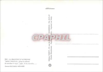 A Provença de outrora — Dentro de casa — Edição Tardy — Verso