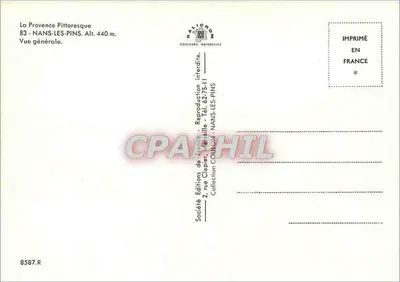 Nans-les-Pins — Vista geral — Sociedade Edições da França — Verso