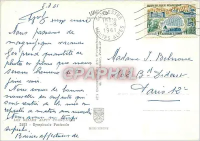 Mont Blanc — vue alpine avec vaches — éditeur IRIS — Rewers