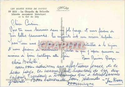 Kaplica Belleville — zabytek — LUMICAP, PP 2551 — Rewers