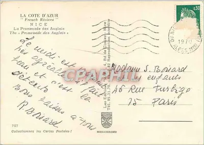 A Promenade des Anglais — Nice — Les Éditions MEXICHROME, n°707 — Verso