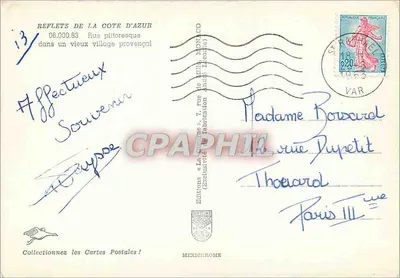 Vista de um vilarejo provençal — Edições IRIS — n° 06.000.83 — Verso