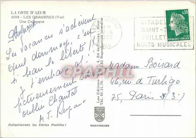 Les Issambres — praia e baía — Edições Iris — Verso