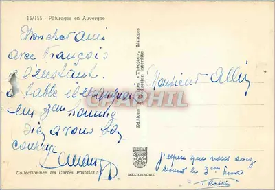 Bœuf à cloche — Pâturages en Auvergne — Éditions Théolase, Limoges — Verso