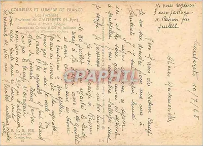 Wodospad Coricey — Pireneje — Wydawnictwo S.F.A.D.E.M. nr 361 — Rewers