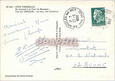Côte Vermeille — Vista de Argelès — Editor Europ — Verso