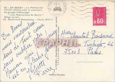 Le Pastouriau — 60 — Wydawca (RECO) — Seria folklorystyczna Berry — Rewers