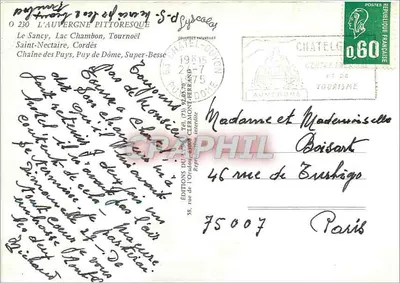 L'Auvergne — landschappen en monumenten — Éditions du Tourisme, T41 (3) 1965 — Achterkant