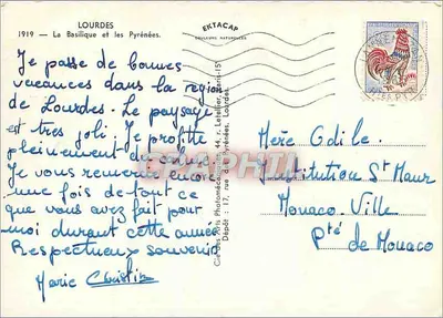 Lourdes — La Basilica e le Pirinei — Ektacap — Verso