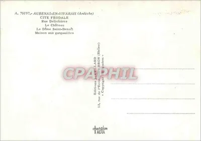 Aubenas-en-Vivarais — passeio por Aubenas, a feudal — Éditions de l'Économie de Bron — Verso