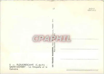 Saint-Gonéry - A Capela e o Calvário — Os Tiragens Modernos, 5 bis, Rue du Louvre, Paris — Verso