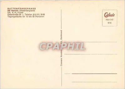 Rattenfängerhaus — editor Cramers Kunststation KG, Dortmund — número de série 67/8 — Verso